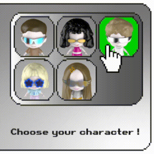 select your personnage